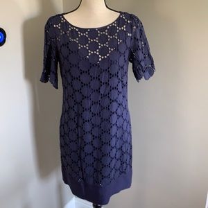 Laundry by Shelli Segal lace navy dress